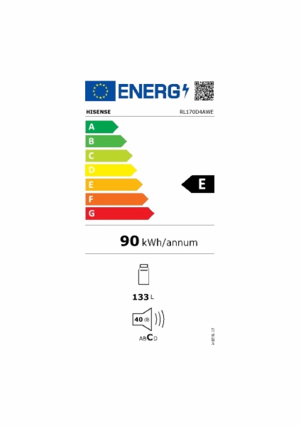 FRIGORIFICO HISENSE RL170D4AWE